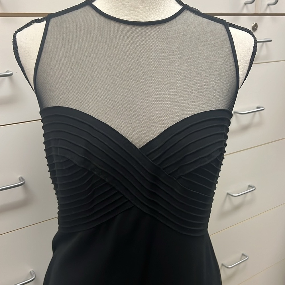 SWEETHEART JERSEY SHEATH WITH ILLUSION NECKLINE - Picture 5 of 7